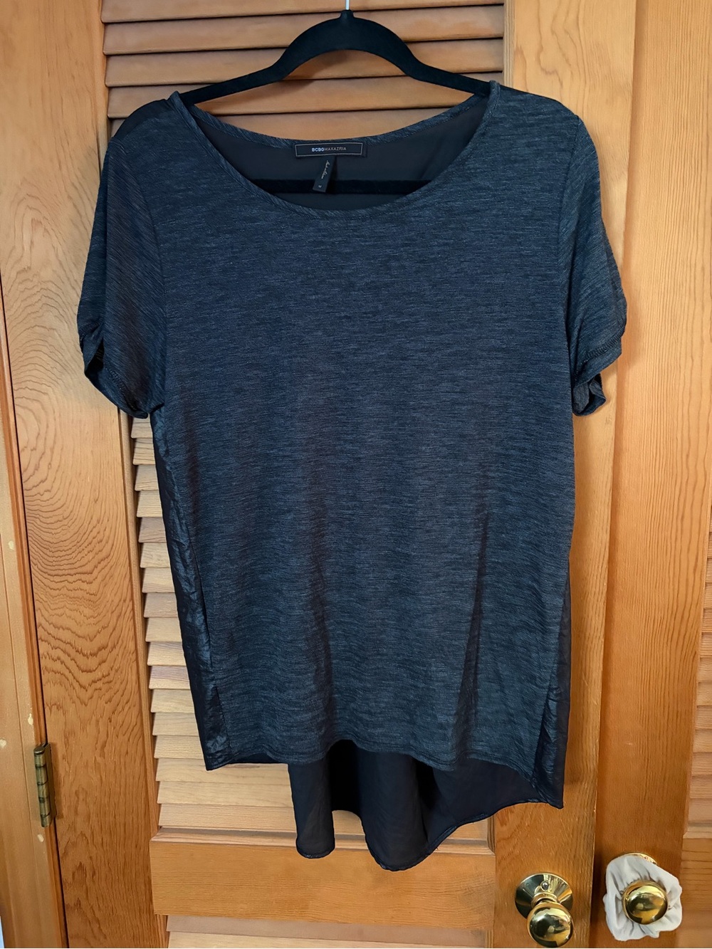BCBCMaxazia short sleeve top with gathered back size M